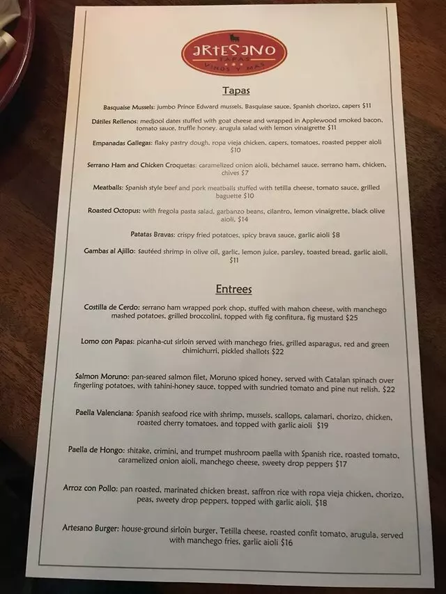 Artesano Vino Tapas Y Mas