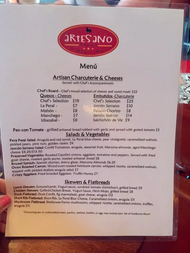 Artesano Vino Tapas Y Mas