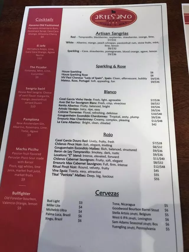 Artesano Vino Tapas Y Mas