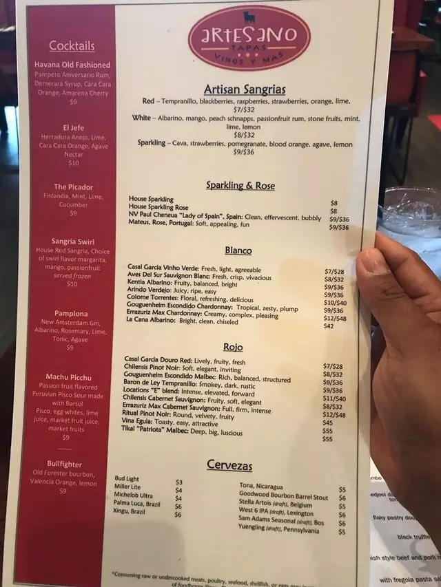 Artesano Vino Tapas Y Mas