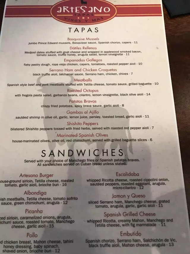 Artesano Vino Tapas Y Mas
