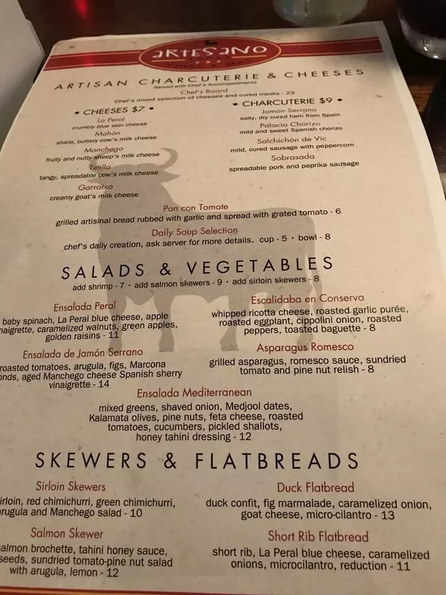 Artesano Vino Tapas Y Mas