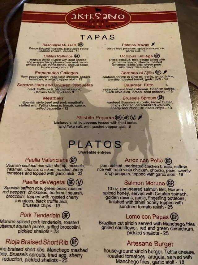 Artesano Vino Tapas Y Mas