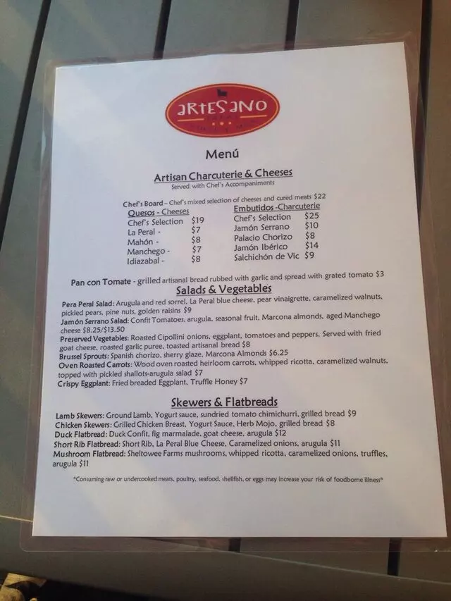 Artesano Vino Tapas Y Mas