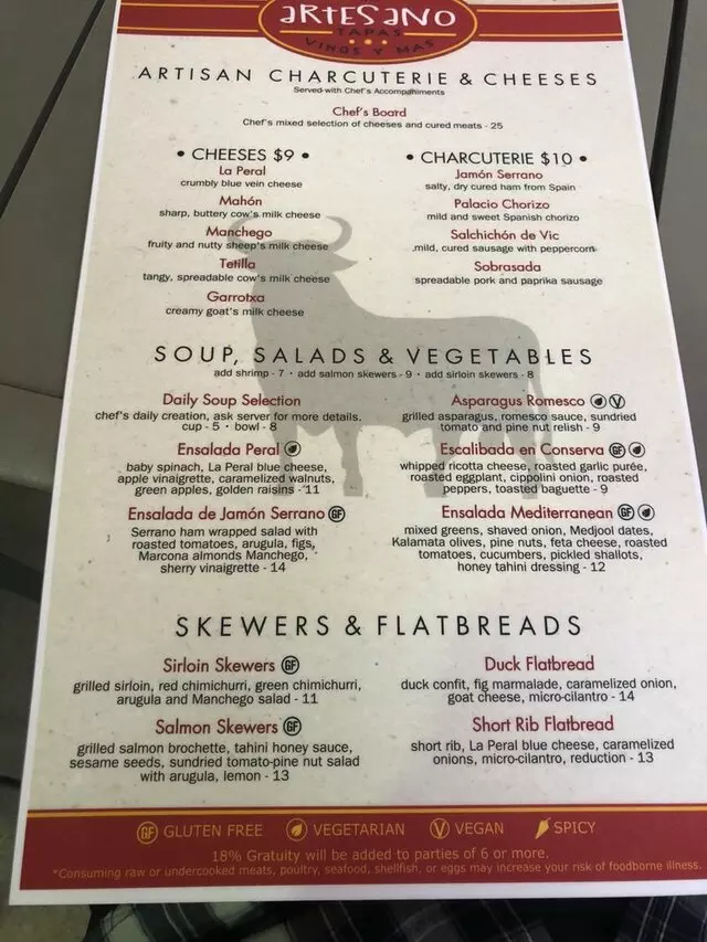 Artesano Vino Tapas Y Mas