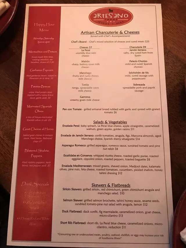 Artesano Vino Tapas Y Mas