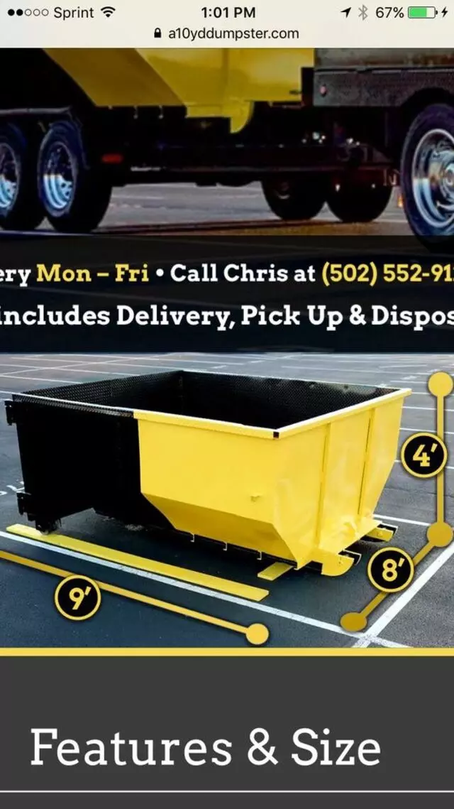 a10 yd Dumpster